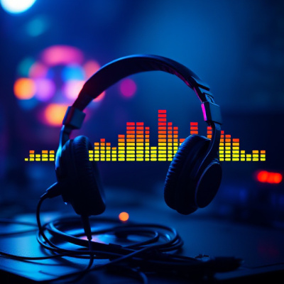 Single musical avec casque